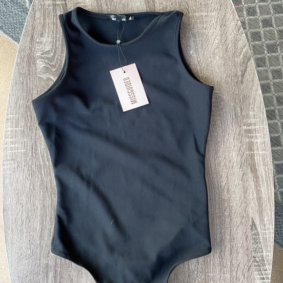 Black High Neck Bodysuit - Picture 5 of 7